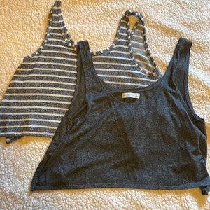 (2) Abercrombie & Fitch loose crop tanks